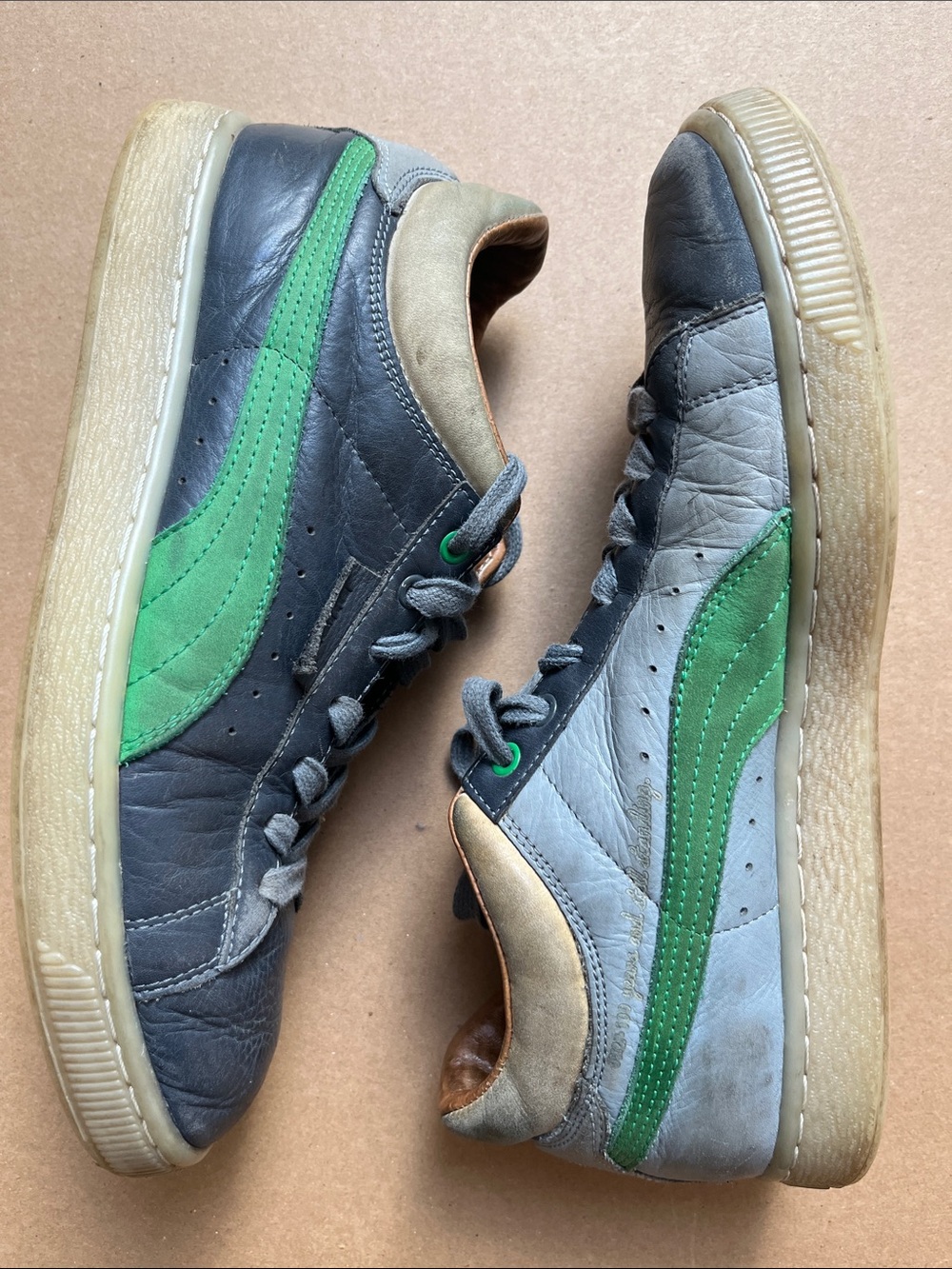 Puma x Burn Rubber Stepper Castlerock Quarry Green Sneaker 2017 Size 9 - Picture 2 of 10